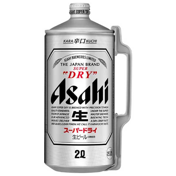 アサヒ生ビール ミニ樽　非売品 アサヒ スーパードライミニ樽アルミ [ミニ樽] 2L 2000ml x 6本[ケース
