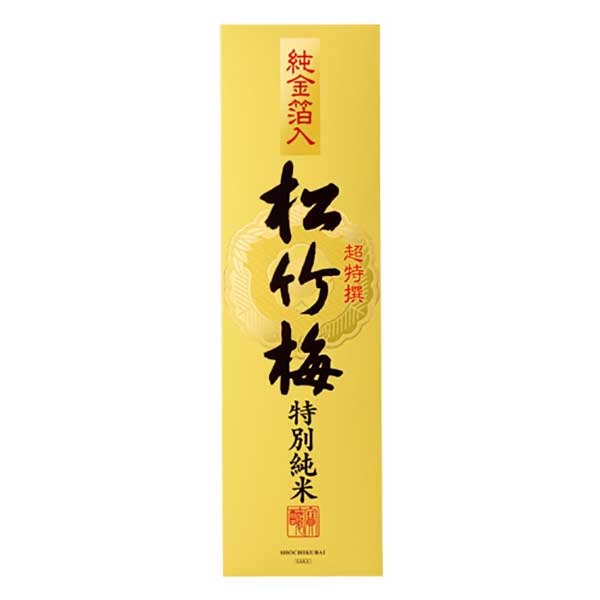 超特撰 松竹梅 特別純米 純金箔入 KR-M 15度 [箱付] [瓶] 1.8L 1800ml